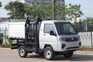 德力纯电动挂桶垃圾车