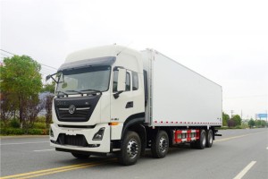 (国六)东风天龙KL高顶双卧(9.6米)冷藏车